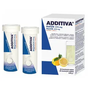 ADDITIVA Magnesium 375 mg + B-komplex + vitamín C 20 šumivých tablet