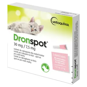 DRONSPOT 30 mg/7,5 mg spot-on pro malé kočky 2x 0,35 ml