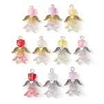 10Pcs Transparent Acrylic and Glass Pendants