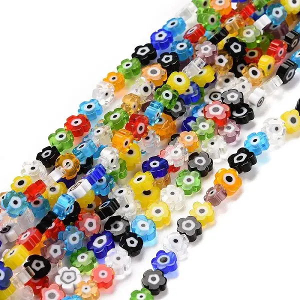 Handmade Millefiori Glass Lampwork Bead Strands