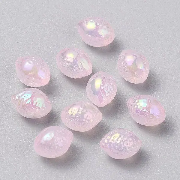 Plated Acrylic Lemon Bead