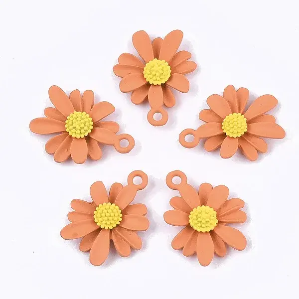 Spray Painted Alloy Pendants