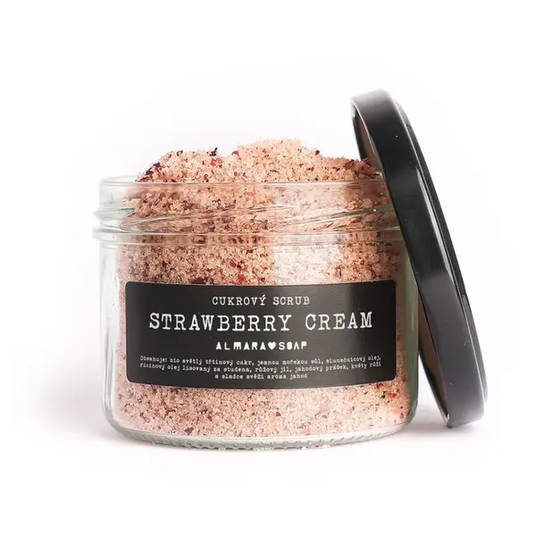 ALMARA SOAP Tělový peeling Strawberry Cream 180 g