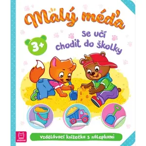 Malý méďa se učí chodit do školky