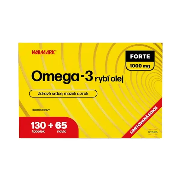 WALMARK Omega 3 forte 1000 mg 130 + 65 tobolek NAVÍC