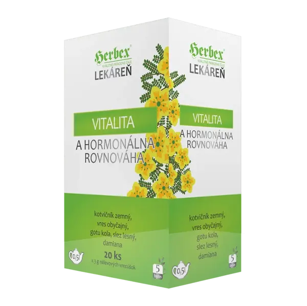 HERBEX Lékárna vitalita a hormonální rovnováha bylinný čaj 20 sáčků