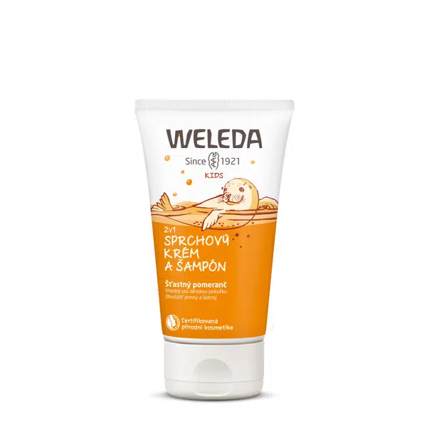 WELEDA 2v1 sprchový krém a šampon Šťastný pomeranč 150 ml