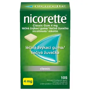 NICORETTE Classic 4 mg Léčivá žvýkací guma 105 kusů
