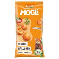MOGLI Špaldové kuličky s rajčaty a mrkví 3r+ BIO 40 g