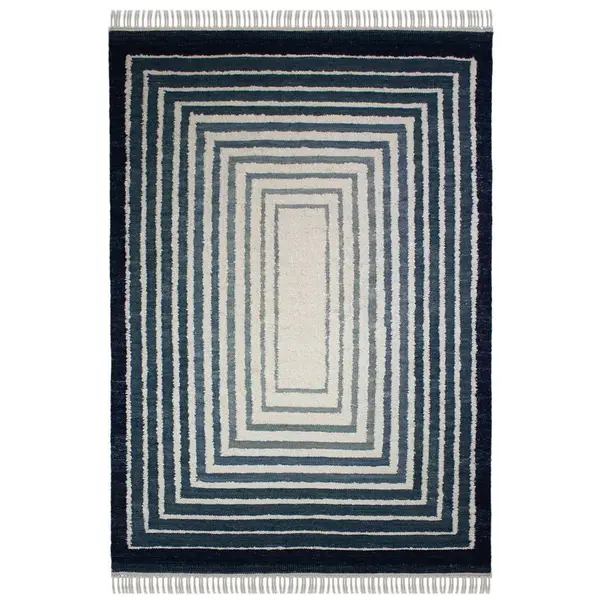 Flair Rugs RUČNĚ TKANÝ KOBEREC, 140/200 cm modrá
