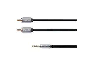 Kabel Jack 3.5mm stereo/2x Cinch 1m KRUGER & MATZ KM0309
