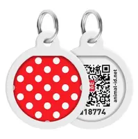 WAUDOG Identifikační známka QR Puntíky, Velikost: M