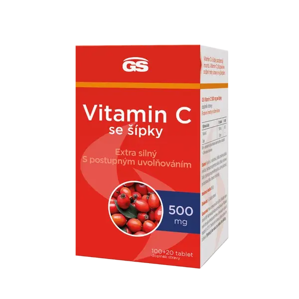 GS Vitamin C 500 se šípky, 100+20 tablet