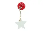 Keramická vánoční ozdoba CLAY STAR 8 cm, bílá