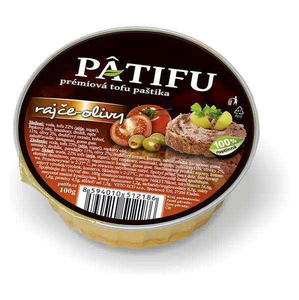 PATIFU Paštika rajče a olivy 100 g