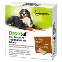 DRONTAL Dog Flavour XL 525/504/175 mg pro psy 2 tablety