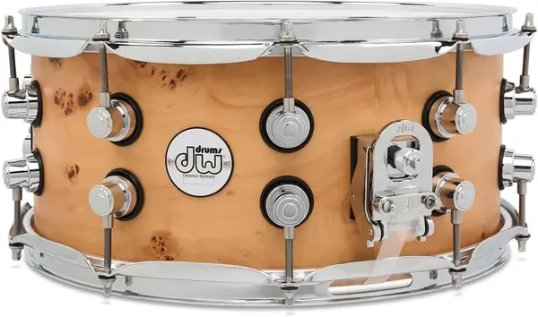 DW 14" x 6,5" Design Series LTD Exotic Mapa Burl Over Birch