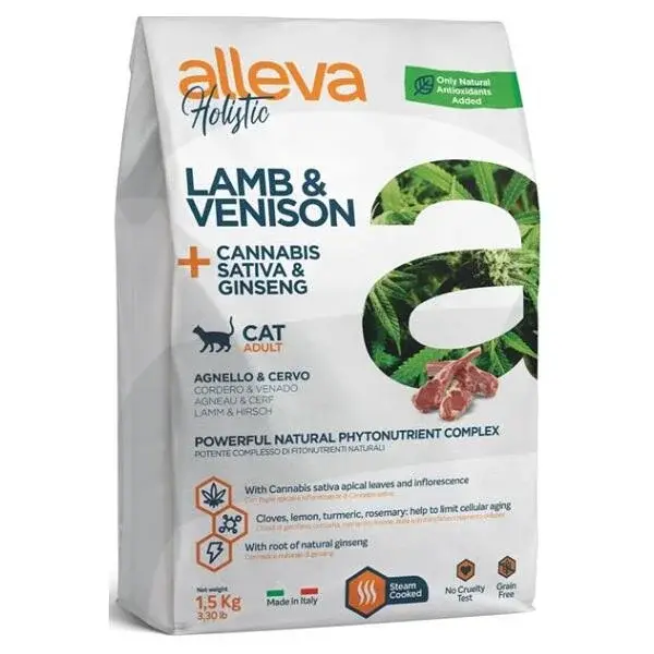 ALLEVA Holistic Adult Lamb&Venison granule pro kočky 1,5 kg