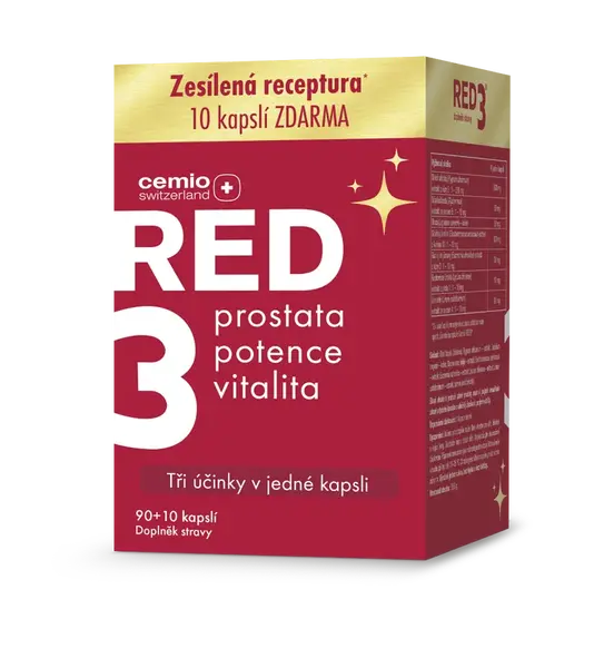 Cemio RED3 90+10 kapslí NAVÍC