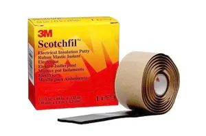 3M Scotchfil Elektroizolační tmelová páska, černá, tl. 3,1 mm, 38 mm x 1,5 m