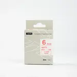 Epson LK-2WRN, SS6RW, 6mm x 9m, červený tisk / bílý podklad, kompatibilní páska