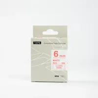 Epson LK-2WRN, SS6RW, 6mm x 9m, červený tisk / bílý podklad, kompatibilní páska
