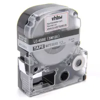 Epson LK-4SBM, SM12X, C53S654019, 12mm x 9m, černý tisk / matný stříbrný podklad, kompatibilní páska