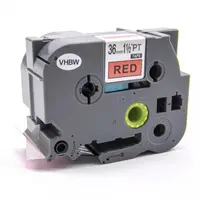 Kompatibilní páska s Brother TZe-V461, 36mm x 5,5m, černý tisk / červený podklad, vinyl