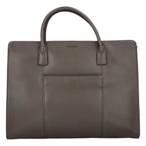 Dámská kabelka tmavá taupe kožená - Hexagona 462698