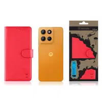 Flipové pouzdro Tactical Field Notes pro Motorola Moto G15, červená
