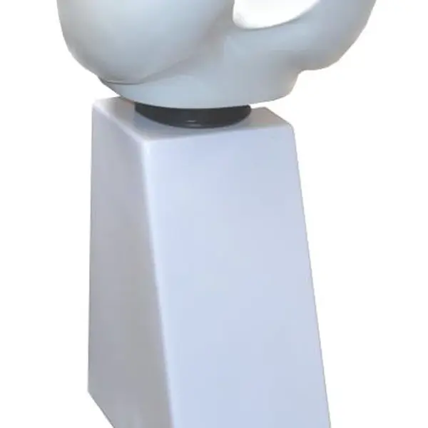 Kadeřnický sloupový mycí box Detail bílá noha - bílá mísa (DHS6660white) + dárek zdarma
