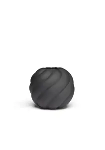 Váza Twist Ball, 12 cm, černá - COOEE