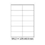 Samolepicí etikety 105 x 48 mm, 12 etiket, A4, 100 listů