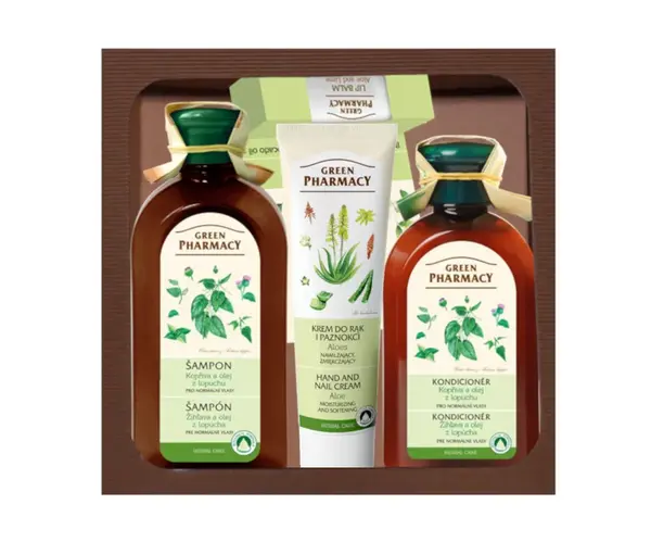 Dárková sada pro normální vlasy s kopřivou Green Pharmacy + dárek zdarma