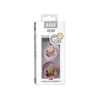BIBS Colour Dudlíky z přírodního kaučuku - velikost 1, Dusky Lilac/Heather 2 ks