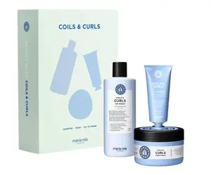 Dárková sada pro kudrnaté a vlnité vlasy Maria Nila Coils  a  Curls + dárek zdarma