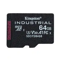 Kingston paměťová karta Industrial C10, 64GB, micro SDXC, SDCIT2/64GBSP, UHS-I U3 (Class 10), pSLC karta, V30, A1