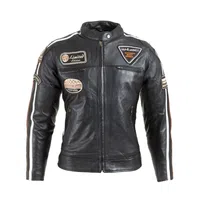 Dámská kožená moto bunda W-TEC Sheawen Lady Black černá S