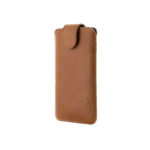 Kožené pouzdro FIXED Posh, velikost 6XL+, hnědá