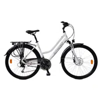 Dámské trekingové kolo Saveno Exeter Lady 28" - model 2025 M (17", 165-175cm) bílá