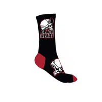 Ponožky BLACK HEART Cap Skull Socks bílo-černo-červená 10-11