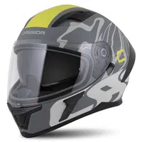 Moto přilba Cassida Orbit Multivers šedá matná/světle šedá/žlutá fluo/černá S (55-56)