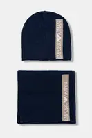 Detská čiapka a šál z vlnenej zmesi Emporio Armani