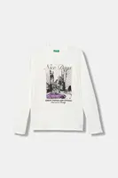 Detská bavlnená košeľa s dlhým rukávom United Colors of Benetton