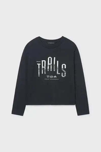 Detská bavlnená košeľa s dlhým rukávom Mayoral