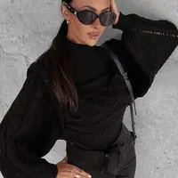 Black turtleneck sweater OLAVOGA OSLO 2023