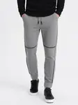 Ombre Men's sweatpants with contrast stitching - gray