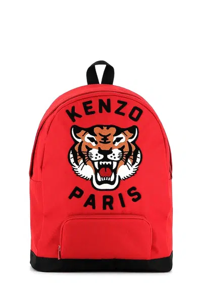 Ruksak Kenzo Kids červená farba, veľký, s potlačou, K61221