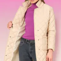 Z6722 DEWBERRY WOMEN'S TOPPER-PLAIN BEIGE