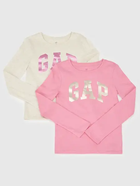 Ružové dievčenské tričko s logom GAP